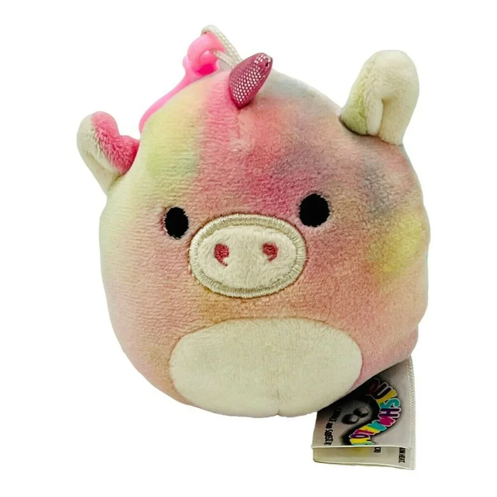 Kellytoy‎ Squishmallows Esmerelda Clip On Keychain Backpack 2019 Unicorn Tie Dye